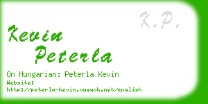 kevin peterla business card